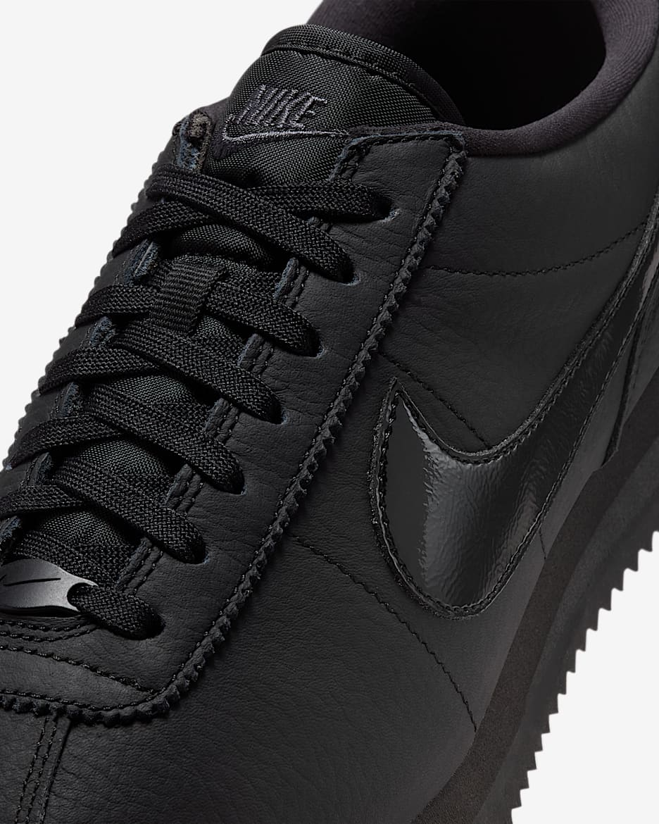 Nike cortez leder schwarz online